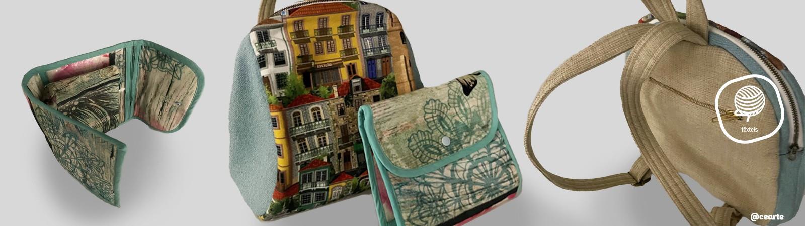 Costura de bolsas e carteiras 